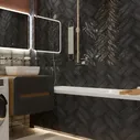 Плитка настенная Керамин Хейз 5 27.5x7.7 см 0.55 м² глянцевая цвет графит КЕРАМИН Хэйз
